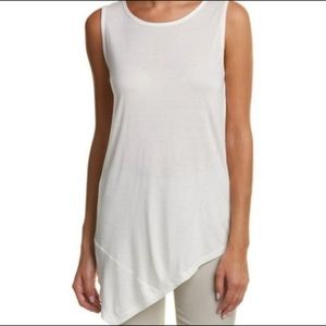 cabi 5070 grazie white asymmetrical tunic top sz small